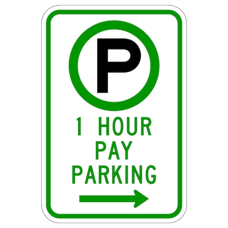 Sign Solutions Usa Parking Sign, 12 in W, Aluminum Sign, White DUS12HWT1218R7-21R