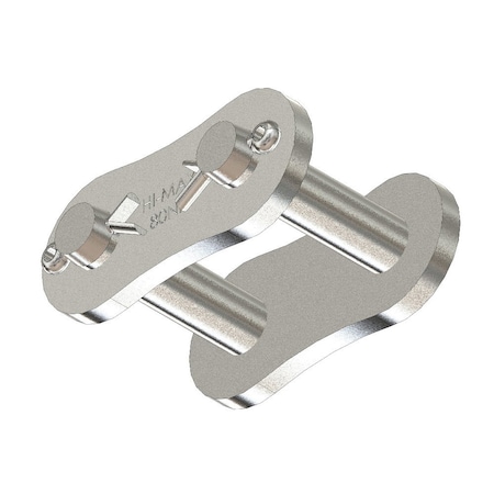 Senqcia Hi-Max Single Strand Cottd Connecting Link, 80NP chain, 1P, 1.53 OAW, .312 Pin, Stl 80NPHMCL