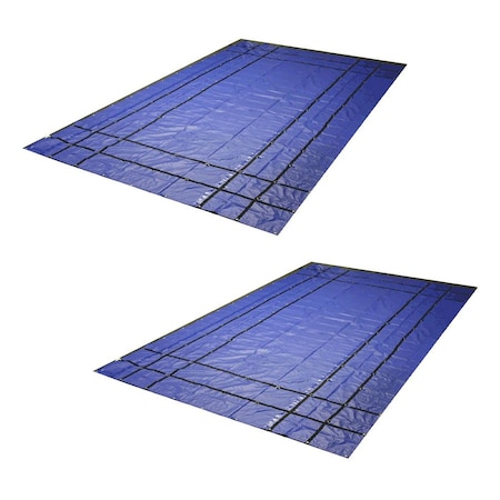 Mytee Products Flatbed Truck Tarps 18oz Steel Tarp 16 ft x 24 ft - Blue, 2PK ST16-24-BLUEx2