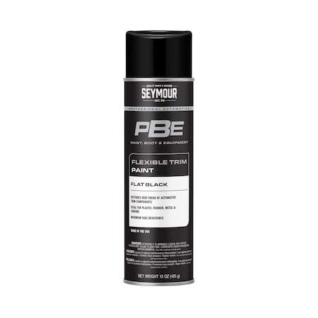 Seymour Of Sycamore PBE Flexible Trim Spray Paint, Flat Blac 20-1678