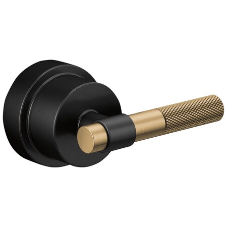 Brizo Litze Pressure Balance Valve Trim Handle Kit, T-Lever Matte Black/Luxe Gold HL60P33-BLGL