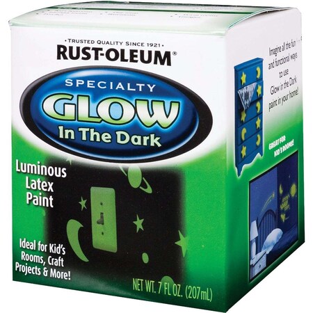 Rust-Oleum Glow-in-Dark Paint Specialty Glow in the Dark Flat Luminous Water-Based Interior 250 g/L Luminous 214945