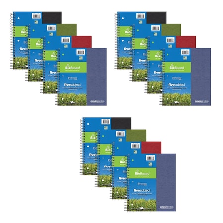 Roaring Spring Subject 1 Pkt Wirebound Notebooks, 11"x9", 160 sht, Asstd Covers, College Ruled w/Margin, PK12 13367cs