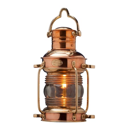 Kings County Tools Oil Lamp 100% Working Copper & Brass Lantern with Built-In Hook for Easy Hanging GW86A03-17