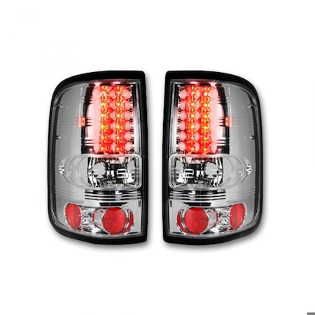 Recon 04-08 F150 STRAIGHT(STYLE)SIDE LED TAILLIGHTS CLEAR LENS DRIVER/PASSEN 264178CL