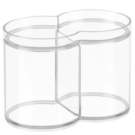 Idesign Dual Canister, 3.6 in OAW, 6.1 in OAD, 4.3 in OAH, Plastic, Clear 41540