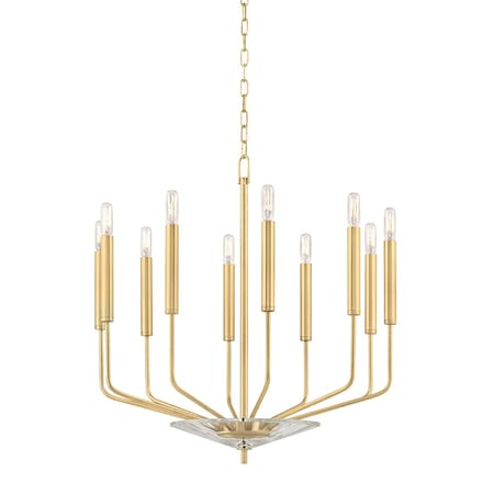 Hudson Valley Lighting Gideon 10 Light Chandelier 24.25 In. Aged Brass 2610-AGB