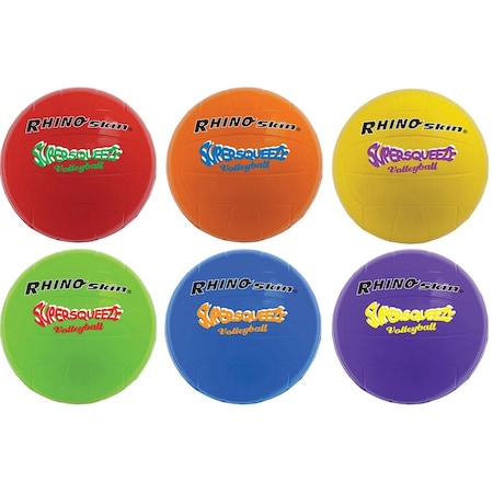 Champion Sports Rhino Skin Spr Squeeze VolleyBall, PK6 SQVSET
