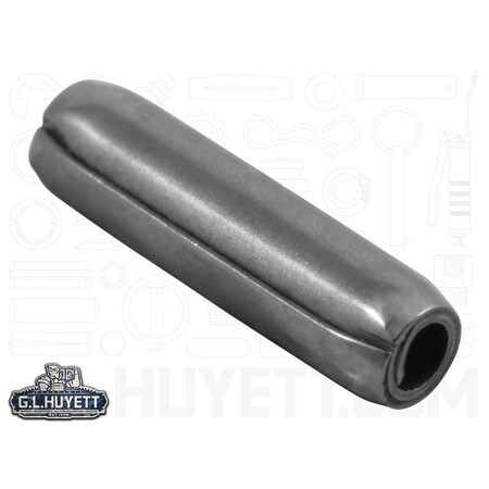 Huyett Coiled Spring Pin, Standard Duty, Passivated 420 Stainless Steel, 2 mm Dia x 8 mm Length SPCMSP-020-008