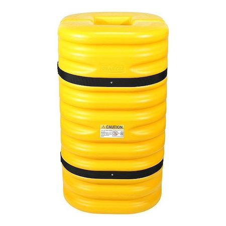 Zoro Select Column Protector, Yellow, HDPE, 6" dia 913NF1