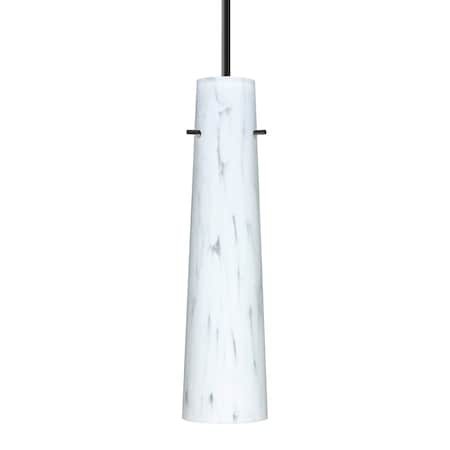 Besa Lighting Besa Camino Pendant, Carrera, Black Finish, 1x 50W MAX E12 Base 1BT-567419-BK