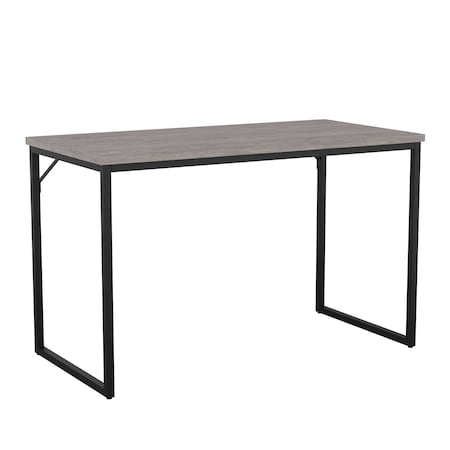 Martha Stewart 23.5 in. D X 47.25 in. W X Engineered Wood, Steel, Gray Top/Oil Rubbed Bronze Frame XU-M-BLK-106-GY-BK-MS