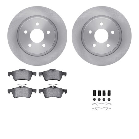 Dynamic Friction Co DFC Rotors with EURO 5000 Ceramic Brake Pads includes Hardware 6612-27147