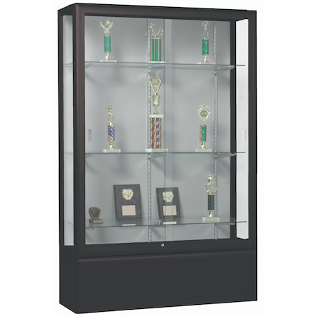 Aarco Waterfall Style Display Case 76H''x48W''x20D'' WFDC7648BK