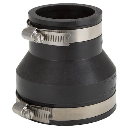 Prosource Coupling, 3 x 2 in, PVC, Black FC56-32