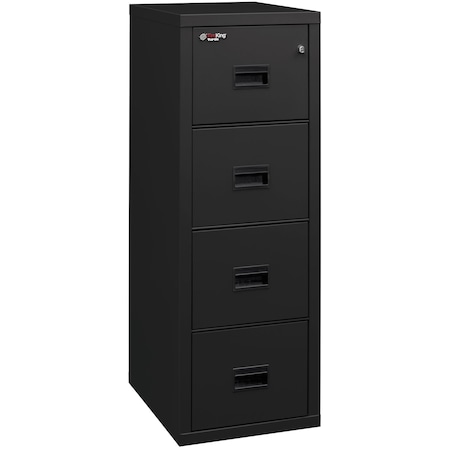 Fireking 4 Drawer, 1 Hr Fire & impact rated, 22" depth, Ltr/Lgl Black 4R1822-CBL