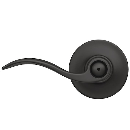 Schlage Accent Series Privacy Bed/Bath Door Handle, Lever Handle, Matte Black, Metal, Pushbutton F40GACC622