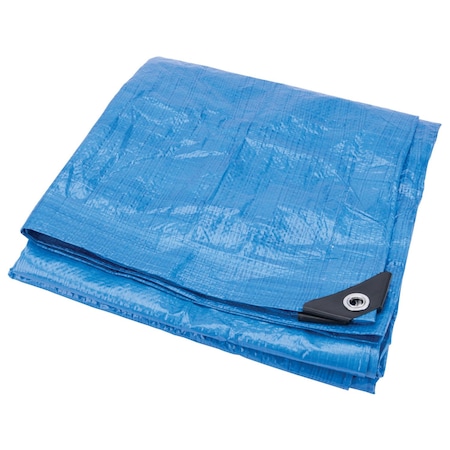 Performance Tool Blue Tarp, 10x20 ft, Water Resistant, Reinforced W6009