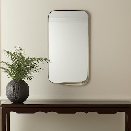 Homeroots 28" Bronze Metal Accent Mirror 574046