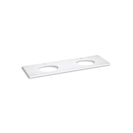 Kohler Silestone 73" quartz vanity top with two oval cutouts 36574-EST