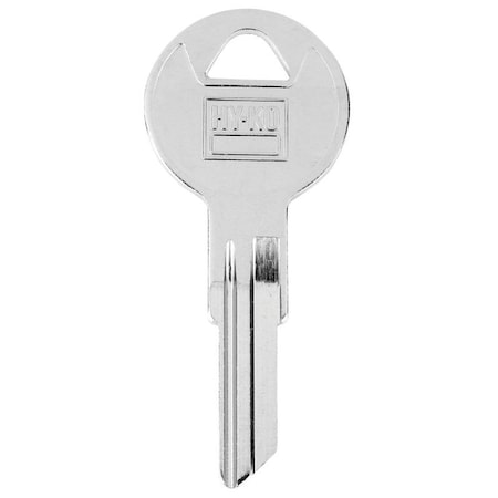 Hy-Ko Key Blank, Brass, Nickel-Plated, For: Independent/Ilco IN4 Door Locks 11010IN4