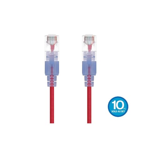 Monoprice SlimRun Cat6A Ethernet Patch Cable - Snagless RJ45_ UTP_ Pure Bare Cop 29461
