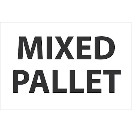 Accuform Mixed Pallet Label 4x6 BK/WT LARQ862327AB01