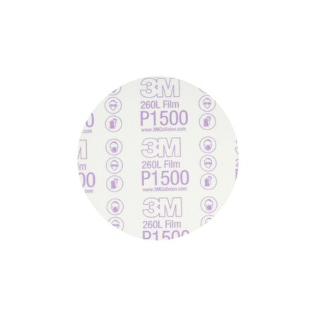 3M 3M Red Finishing Film Abrasive Disc, 01184, 6 in, P1500, 4PK 260L