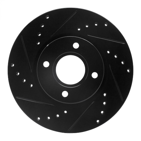Dynamic Friction Co DFC Brake Rotor - Drilled and Slotted - Black 633-54075L
