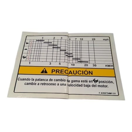 Agco DECAL/CAUTION RANGE LEV, AGCO OEM 4269754M1 4269754M1