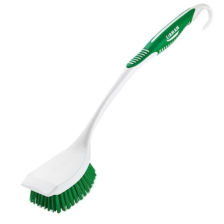 Libman Long Handle Scrub Brush, 2 in L Trim, Plastic, 5 in W Brush, 17.63 in OAL 10