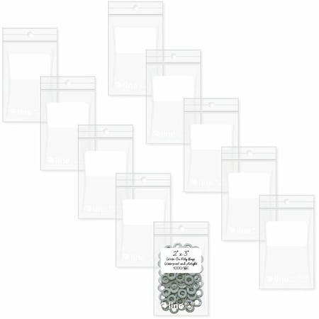 C-Line Products C-Line 47223 Recloseable Small Parts Bags  Poly  2 x 3  Clear with White ID panel  1000/carton 47223