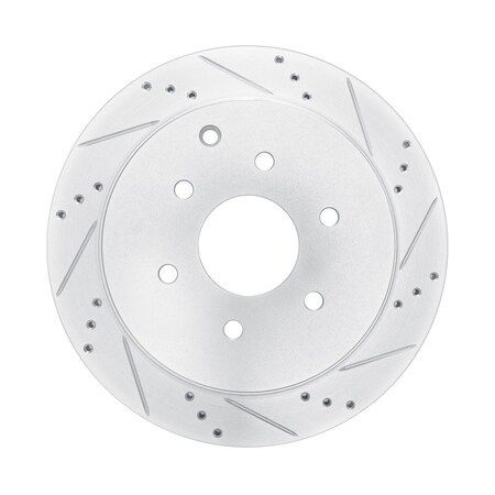 Dynamic Friction Co DFC Brake Rotor - Drilled and Slotted - Silver 631-68017R