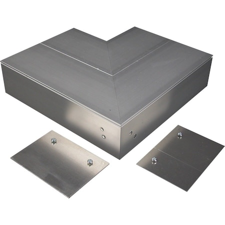 Wiremold Flat Elbow Fitting, Gray, Aluminum ALA4811