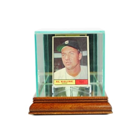 Perfect Cases Single Card Display Case, Walnut PE392743