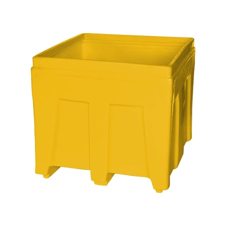 Myton Industries Bulk Ship Container, 14.5 cubic ft., weight capacity 800 lbs, Yellow SO-3626 YELLOW