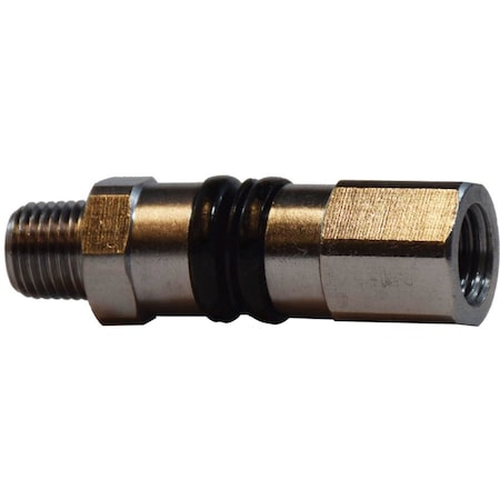 Midland Industries 360 deg Turning Straight Swivel Adapter, 1/4 in MPT x 1/4 in FPT, Brass 320061