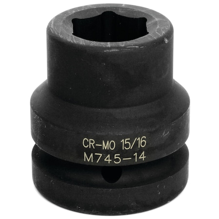 Performance Tool 1 in. Dr. Impact Socket, 6pt 15/16 in. Chrome Moly M745-14