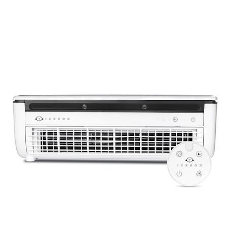 Icebox Cooling Mist Fan, Small Portable Fan with Evaporative Humidifier, White IBCF200W