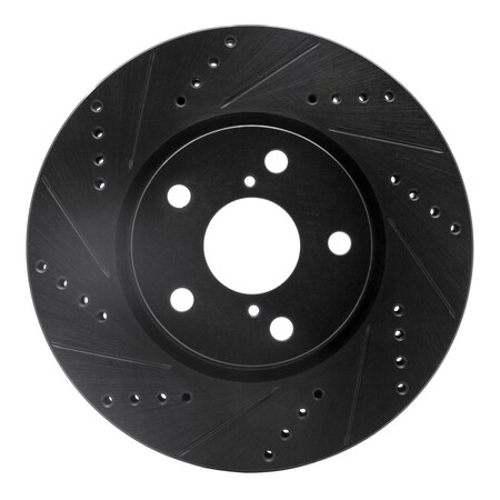 Dynamic Friction Co DFC Brake Rotor - Drilled and Slotted - Black 633-75013D