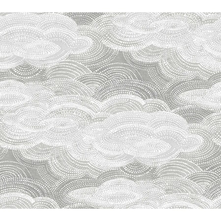 A-Street Prints Vision Grey Stipple Clouds Wallpaper 4122-72406