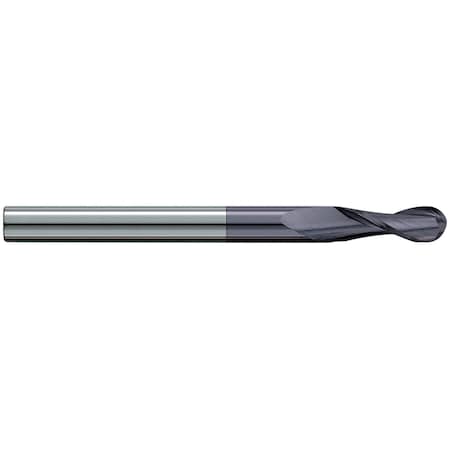 Garr Tool Ball End Mill, Center Cutting Extra Length, Series: 720MA, 1/8 in Diameter Cutter 43017