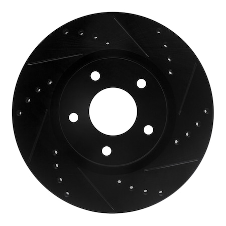 Dynamic Friction Co DFC Brake Rotor - Drilled and Slotted - Black 633-67066R