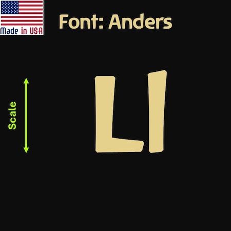 Aacc Self-Adhesive Vinyl Letter: L, Scale: 15 cm. Color: Gold Font: Anders by AACC-Anders-UL-Gold-M15x1