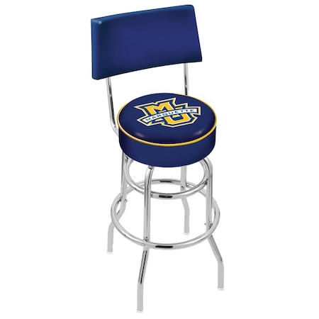 Holland Bar Stool Co 30" Chrome 2-Ring Marquette Swivel Bar Stool, Back L7C430Mrqtte