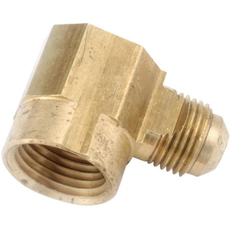 Anderson Metals 3/8''x3/8'' Female 90 Deg. Flare Brass Elbow, 1/4 Bend 754050-0606