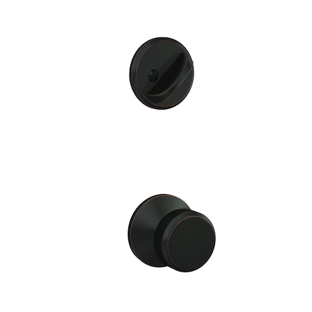 Schlage Residential Schlage Custom Custom Bowery Knob with Kinsler Rose Interior Active Trim with 16680 Latch and FC59BWE716KIN