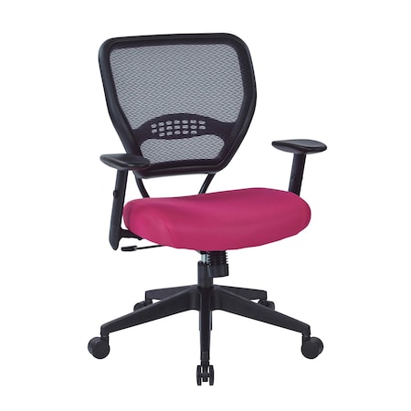 Space Seating 55 Series Professional Black AirGrid Back Managers Chair, Pink 5500-261