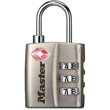 Master Lock Luggage/Briefcase Padlock, Steel, Side 4680DNKL