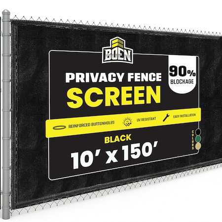 Boen Privacy Netting, Black, 10ftX150ft PN-30013